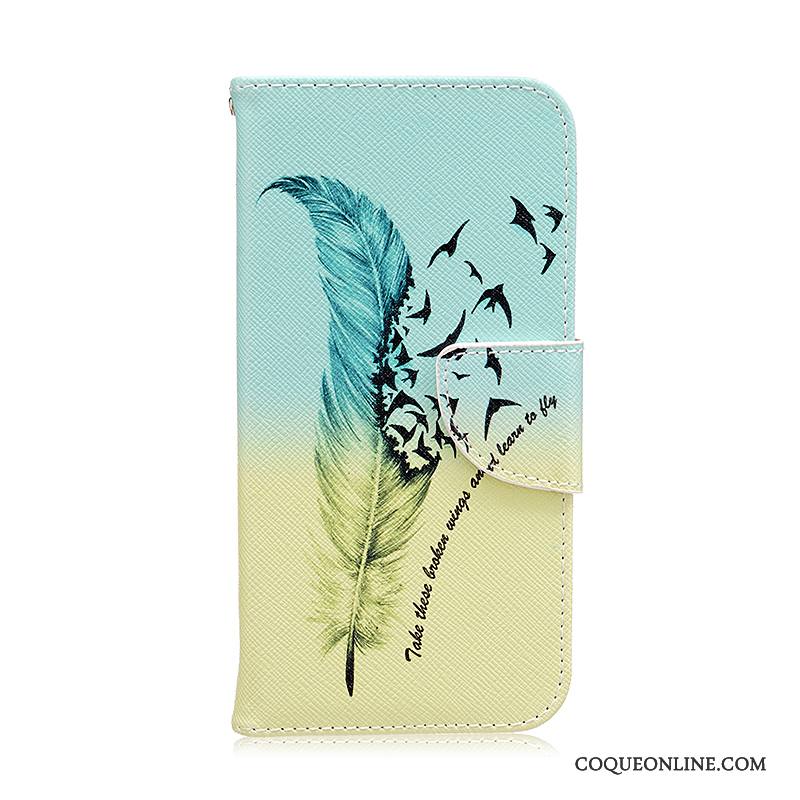 Lg G5 Coque De Téléphone Housse Protection Étui En Cuir Peinture Dessin Animé Bleu