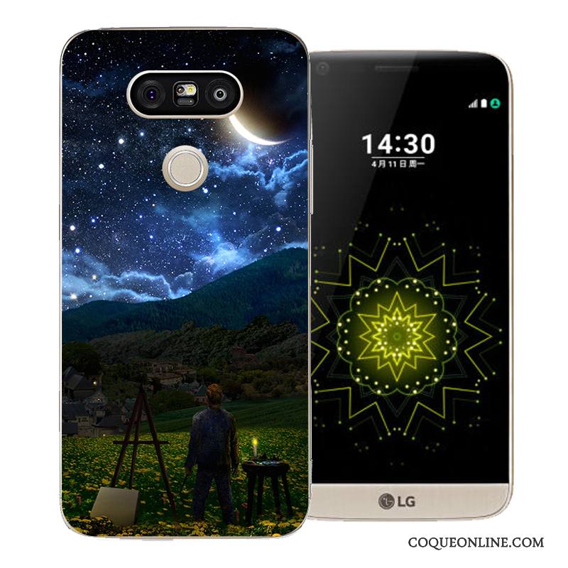 Lg G5 Coque Étui Dessin Animé Protection Peinture Longue Difficile