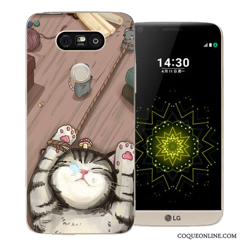 Lg G5 Coque Étui Dessin Animé Protection Peinture Longue Difficile