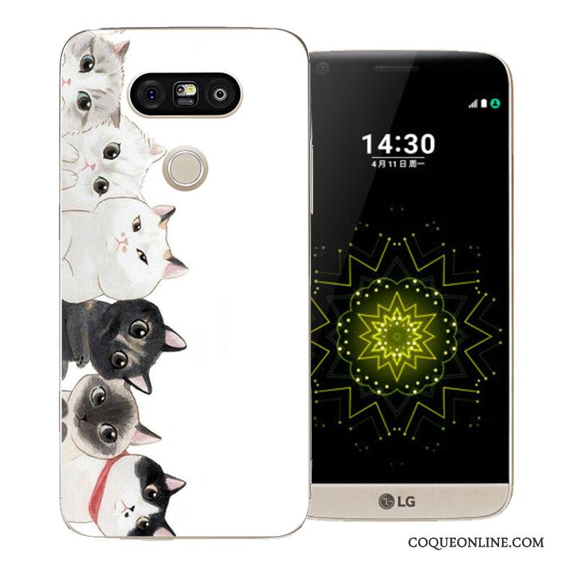 Lg G5 Coque Étui Dessin Animé Protection Peinture Longue Difficile