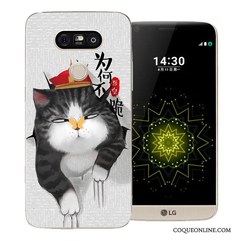 Lg G5 Coque Étui Dessin Animé Protection Peinture Longue Difficile