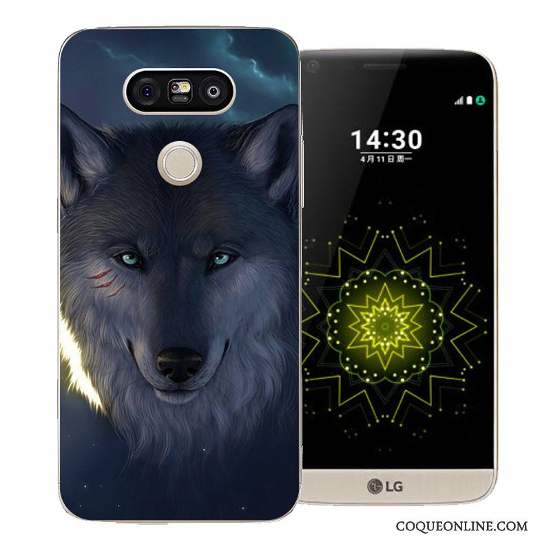 Lg G5 Coque Étui Dessin Animé Protection Peinture Longue Difficile