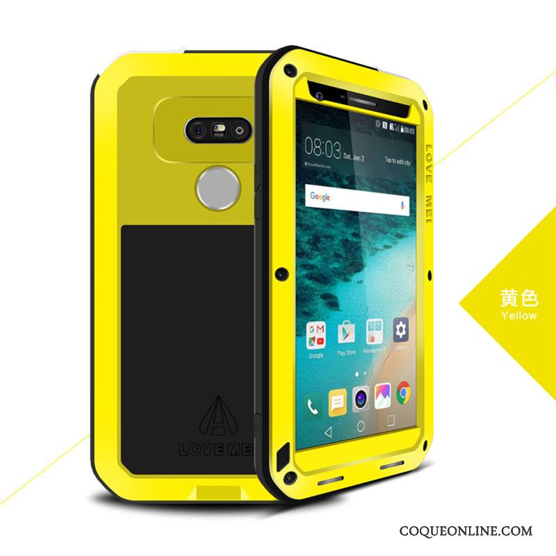 Lg G5 Coque Étui Protection Métal Personnalité Trois Couches Border