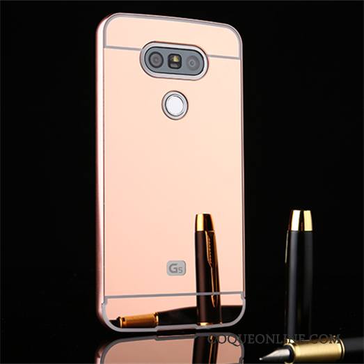 Lg G5 Protection Argent Border Miroir Tout Compris Coque De Téléphone Étui