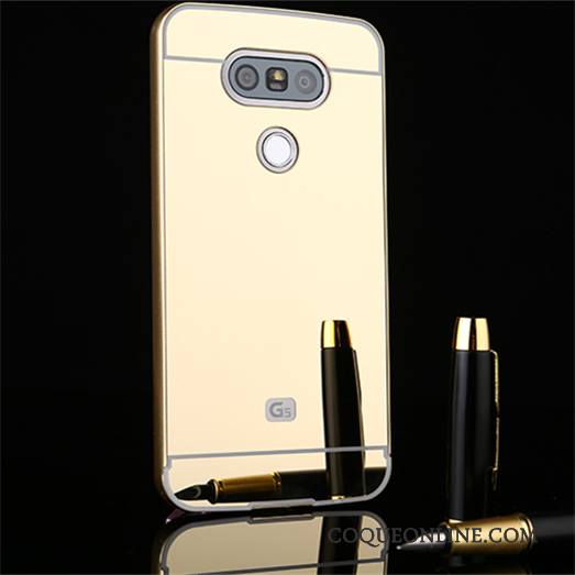 Lg G5 Protection Argent Border Miroir Tout Compris Coque De Téléphone Étui