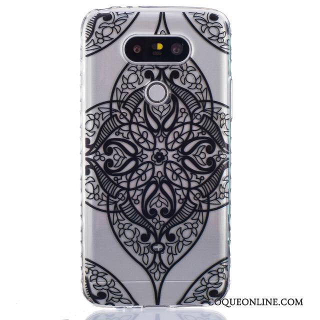 Lg G5 Silicone Incassable Étui Coque De Téléphone Dessin Animé Tendance Noir