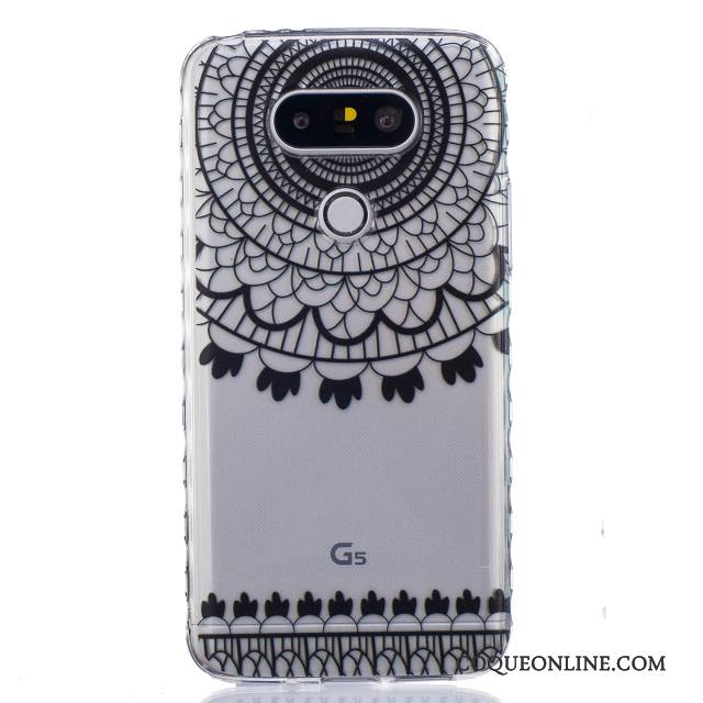Lg G5 Silicone Incassable Étui Coque De Téléphone Dessin Animé Tendance Noir