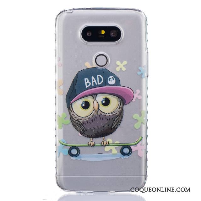 Lg G5 Silicone Incassable Étui Coque De Téléphone Dessin Animé Tendance Noir