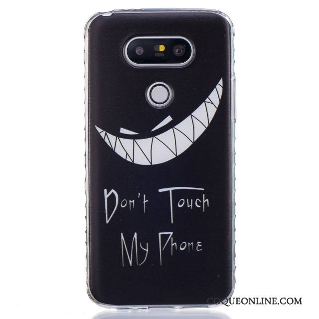 Lg G5 Silicone Incassable Étui Coque De Téléphone Dessin Animé Tendance Noir