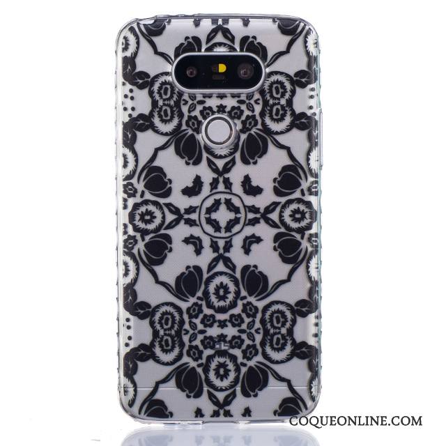 Lg G5 Silicone Incassable Étui Coque De Téléphone Dessin Animé Tendance Noir