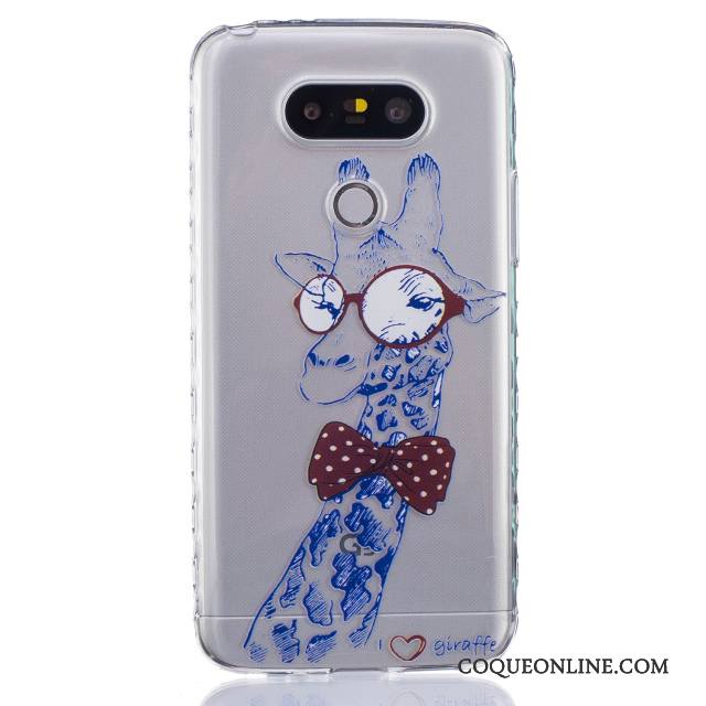 Lg G5 Silicone Incassable Étui Coque De Téléphone Dessin Animé Tendance Noir