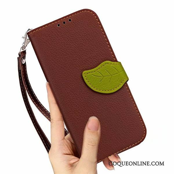 Lg G5 Téléphone Portable Housse Étui En Cuir Rouge Portefeuille Protection Coque