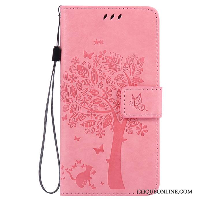 Lg G5 Téléphone Portable Étui En Cuir Fluide Doux Coque De Téléphone Clamshell Incassable Rose