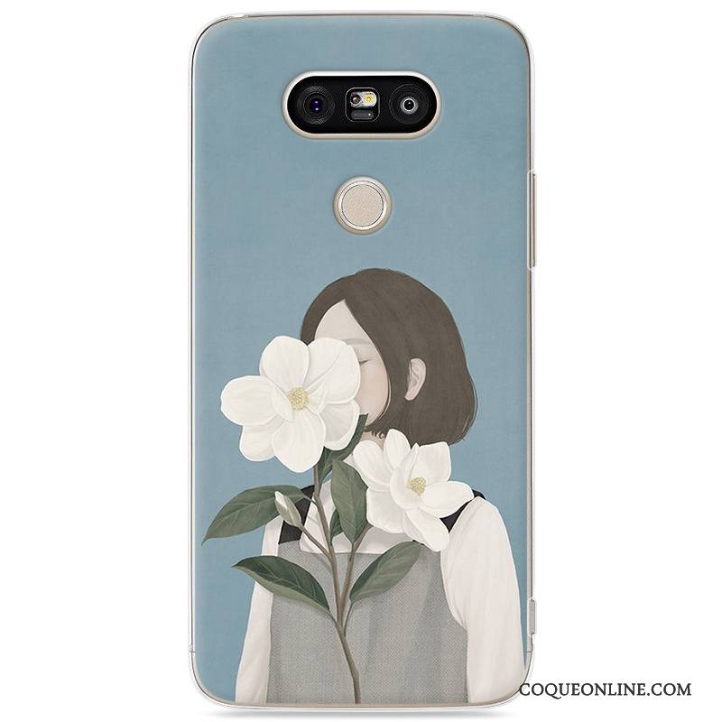 Lg G5 Étui Incassable Coque Téléphone Portable De Téléphone Art Bleu