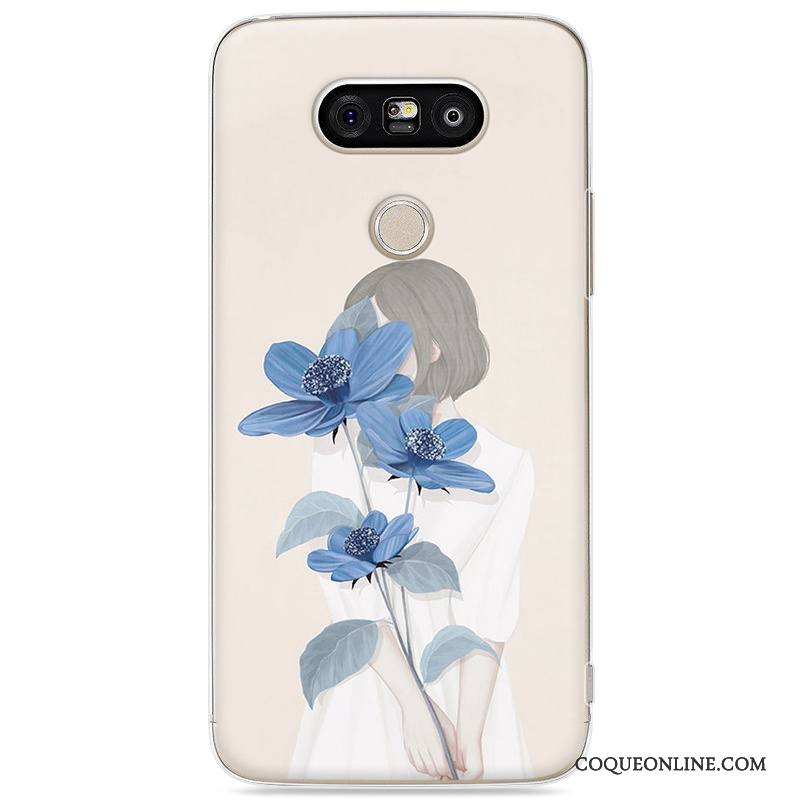 Lg G5 Étui Incassable Coque Téléphone Portable De Téléphone Art Bleu