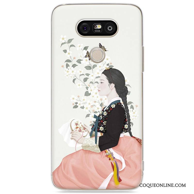 Lg G5 Étui Incassable Coque Téléphone Portable De Téléphone Art Bleu