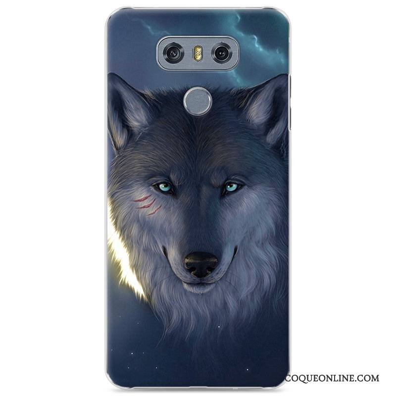 Lg G6 Charmant Peinture Multicolore Coque De Téléphone Dessin Animé Bleu Incassable