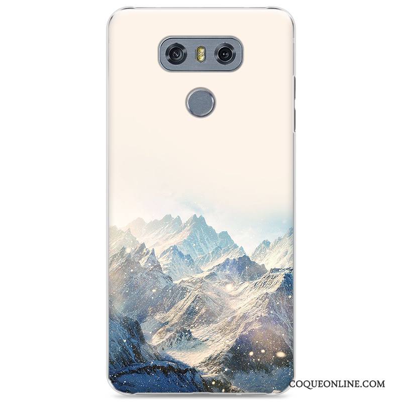 Lg G6 Charmant Peinture Multicolore Coque De Téléphone Dessin Animé Bleu Incassable