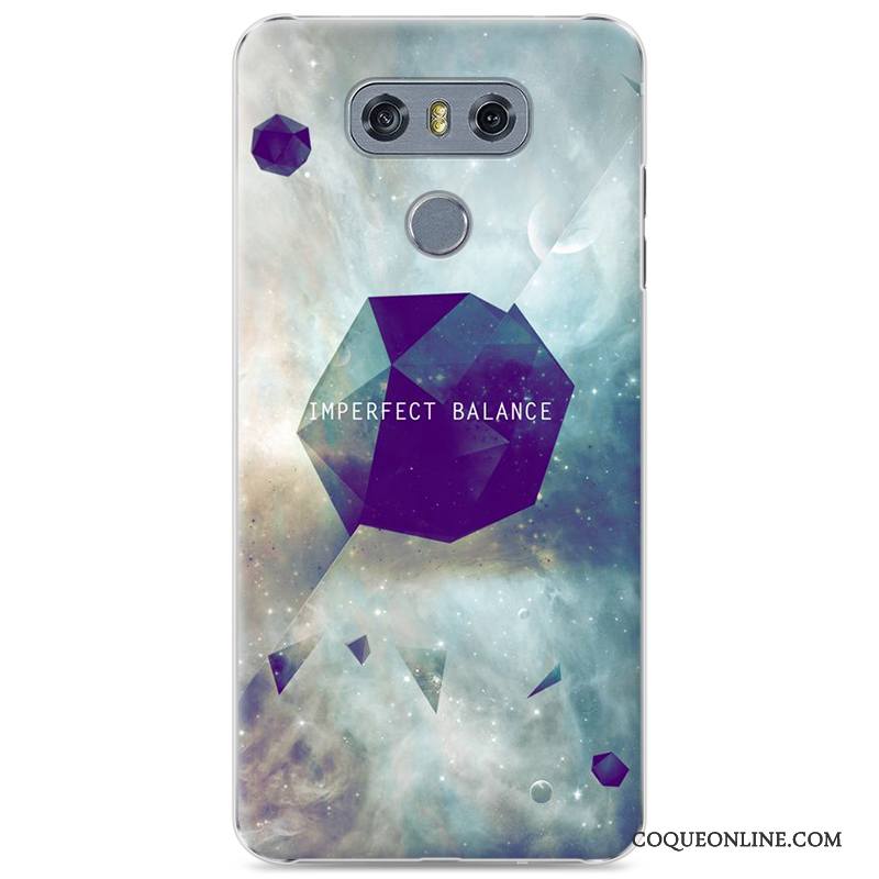 Lg G6 Charmant Peinture Multicolore Coque De Téléphone Dessin Animé Bleu Incassable