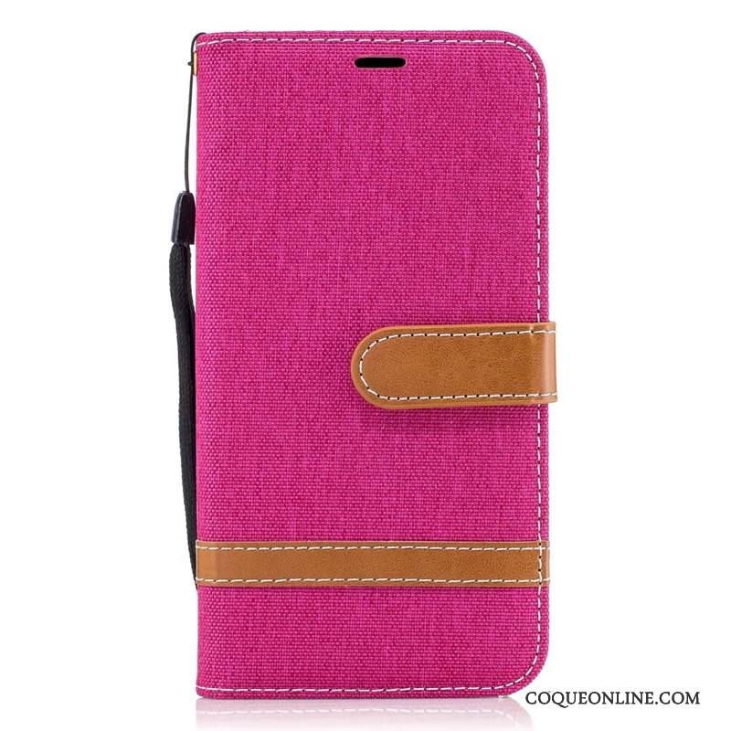 Lg G6 Clamshell En Denim Protection Violet Coque Téléphone Portable Étui