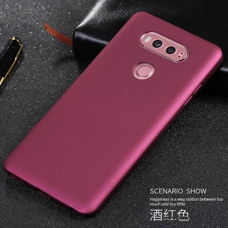 Lg G6 Étui Très Mince Vin Rouge Coque Fluide Doux De Téléphone Silicone