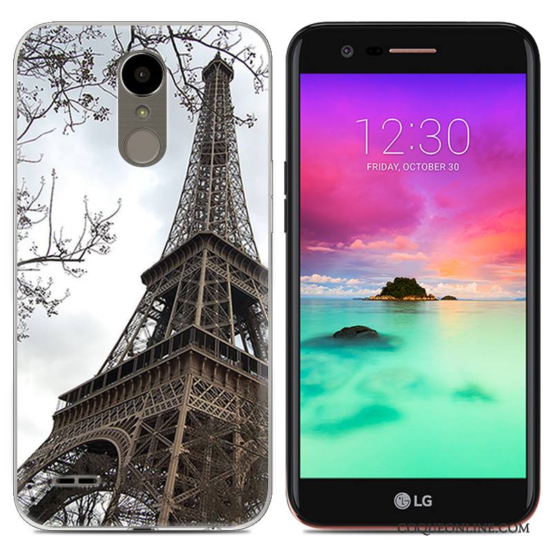 Lg K10 2017 Coque De Téléphone Étui Créatif Bleu Silicone Tendance Très Mince