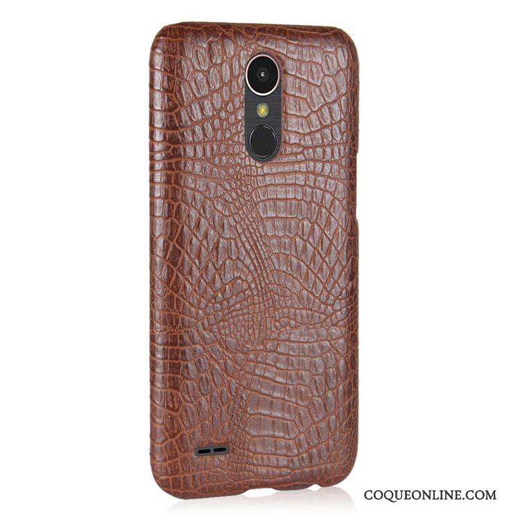 Lg K10 2017 Étui Coque Vintage Jaune Incassable Crocodile Protection