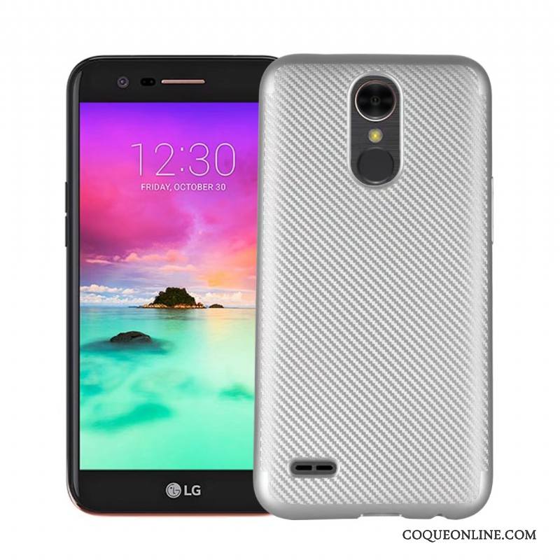 Lg K10 2017 Étui Fibre Protection Or Fluide Doux Coque De Téléphone