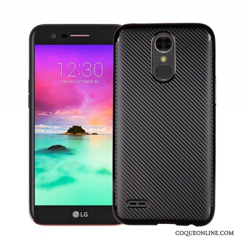 Lg K10 2017 Étui Fibre Protection Or Fluide Doux Coque De Téléphone