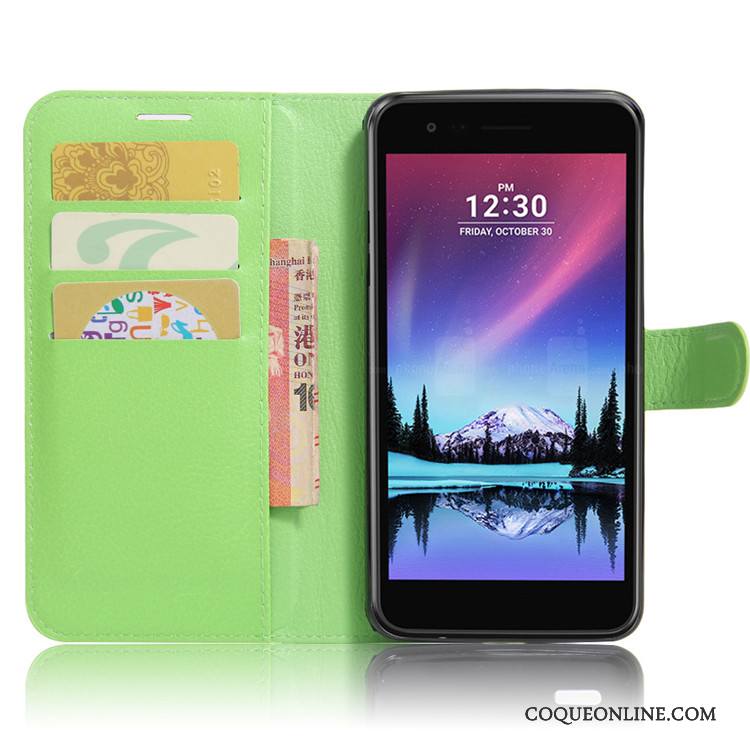 Lg K10 2017 Étui Incassable Protection Téléphone Portable Rouge Coque De Téléphone Étui En Cuir