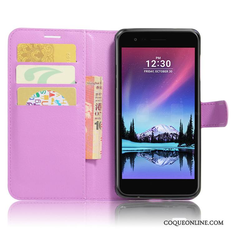 Lg K10 2017 Étui Incassable Protection Téléphone Portable Rouge Coque De Téléphone Étui En Cuir