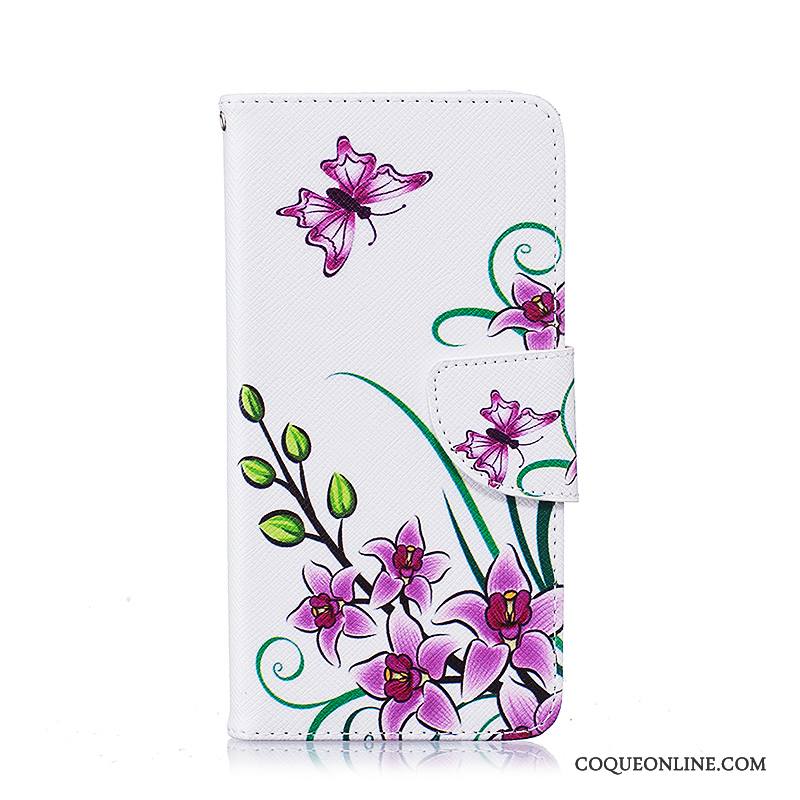 Lg K10 Coque Protection Peinture Dessin Animé Étui Housse Étui En Cuir Violet