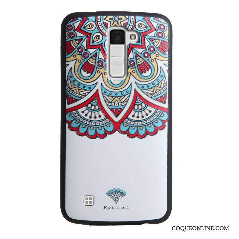 Lg K10 Étui Fluide Doux Protection Multicolore Silicone Coque De Téléphone Gaufrage