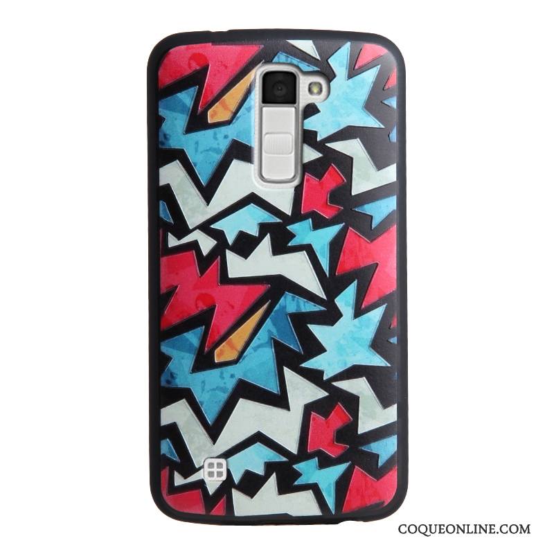 Lg K10 Étui Fluide Doux Protection Multicolore Silicone Coque De Téléphone Gaufrage