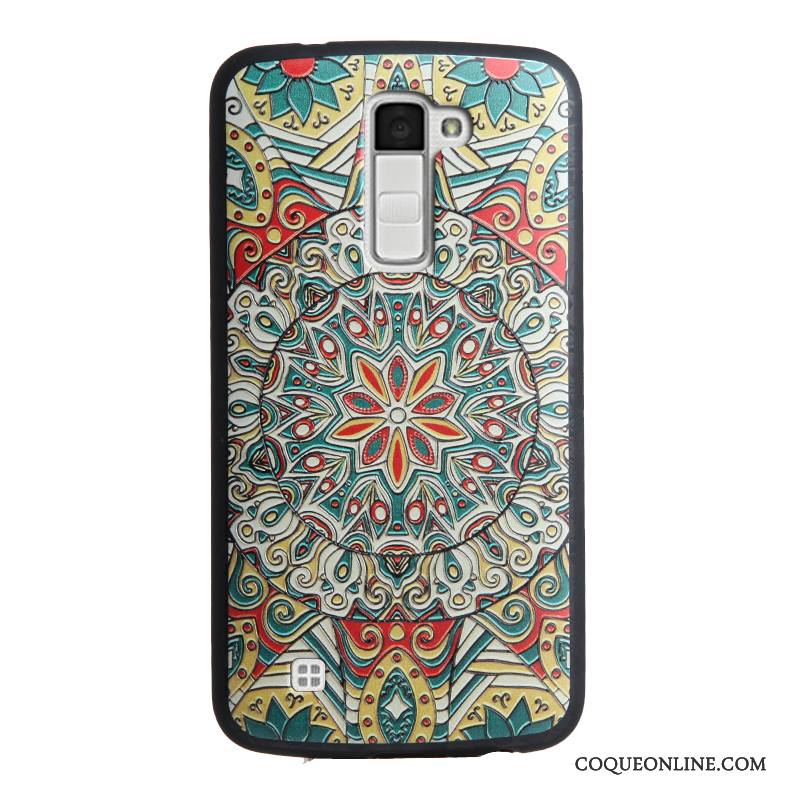 Lg K10 Étui Fluide Doux Protection Multicolore Silicone Coque De Téléphone Gaufrage