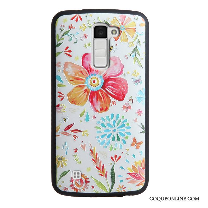 Lg K10 Étui Fluide Doux Protection Multicolore Silicone Coque De Téléphone Gaufrage