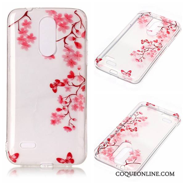 Lg K4 2017 Coque Haute Fluide Doux Rose Étui Sac Pu Protection