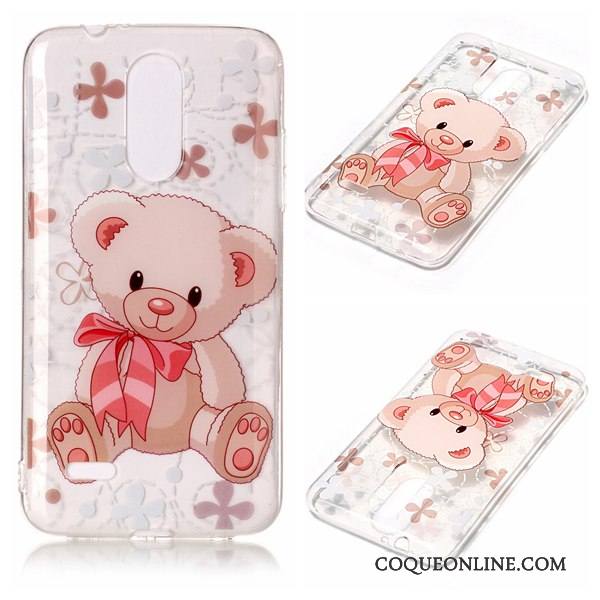 Lg K4 2017 Coque Haute Fluide Doux Rose Étui Sac Pu Protection