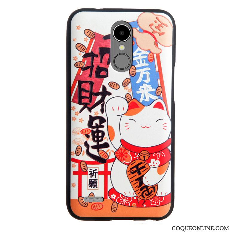 Lg K8 2017 Coque De Téléphone Dessin Animé Tendance Fluide Doux Gaufrage Étui Multicolore