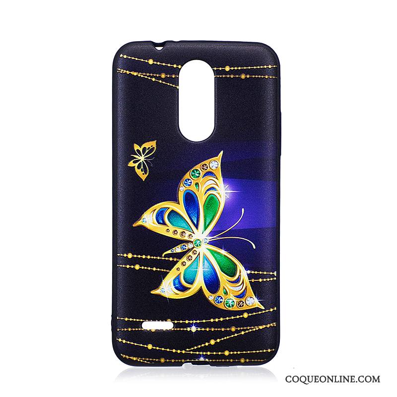 Lg K8 2017 Fluide Doux Étui Coque De Téléphone Tendance Noir Protection Peinture