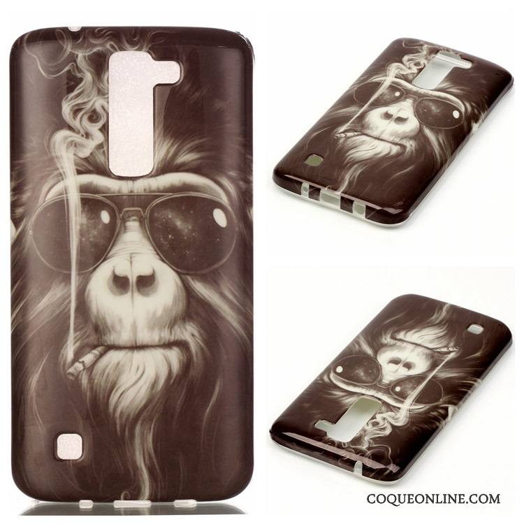 Lg K8 Coque Protection Incassable Étui Fluide Doux Silicone Ornements Suspendus Dessin Animé