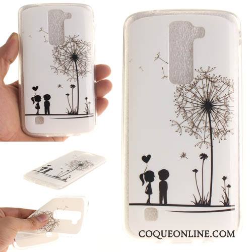 Lg K8 Coque Protection Incassable Étui Fluide Doux Silicone Ornements Suspendus Dessin Animé