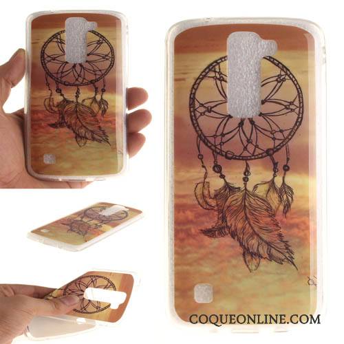 Lg K8 Coque Protection Incassable Étui Fluide Doux Silicone Ornements Suspendus Dessin Animé