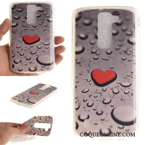 Lg K8 Coque Protection Incassable Étui Fluide Doux Silicone Ornements Suspendus Dessin Animé