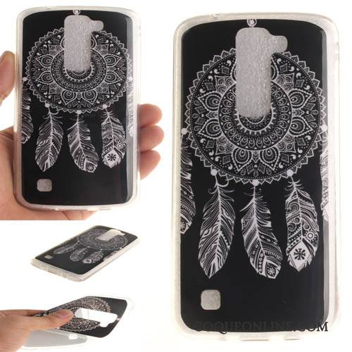 Lg K8 Coque Protection Incassable Étui Fluide Doux Silicone Ornements Suspendus Dessin Animé