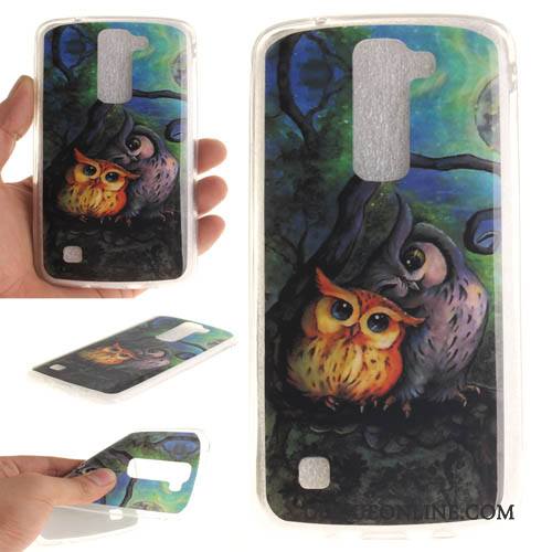 Lg K8 Coque Protection Incassable Étui Fluide Doux Silicone Ornements Suspendus Dessin Animé