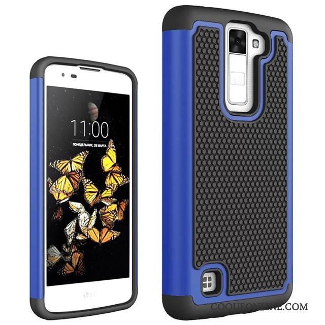Lg K8 Coque Téléphone Portable Protection Bleu Clair Fluide Doux Modèle Fleurie Antidérapant