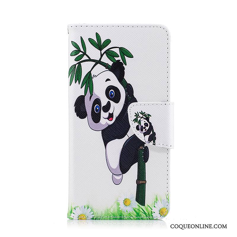 Lg K8 Coque Étui Étui En Cuir Peinture Dessin Animé Protection Housse Bleu