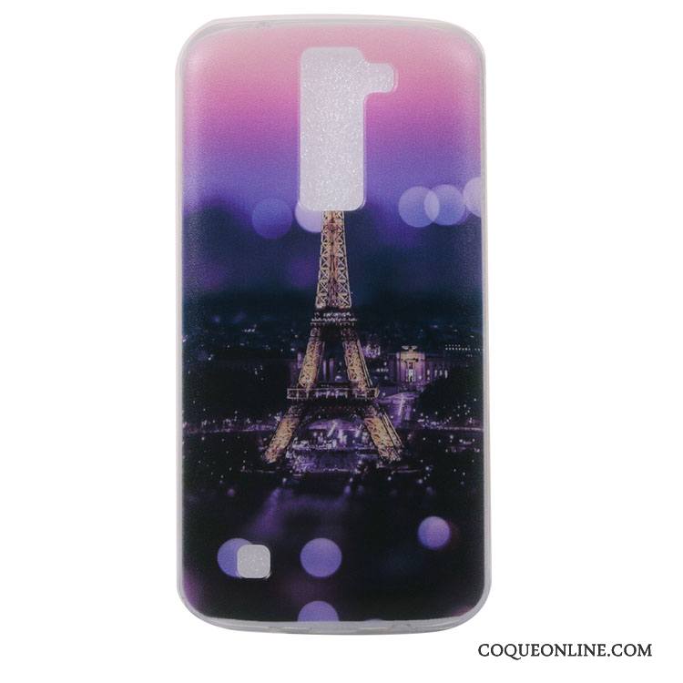 Lg K8 Dessin Animé Fluide Doux Peinture Coque De Téléphone Téléphone Portable Paysage Étui