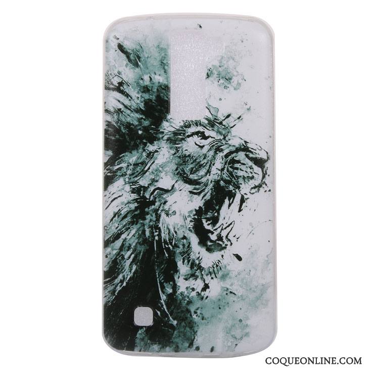 Lg K8 Dessin Animé Fluide Doux Peinture Coque De Téléphone Téléphone Portable Paysage Étui